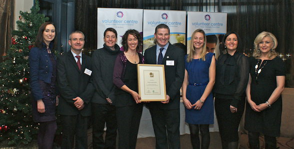 Photograph of presentation of Quality Award to Board, Staff and Volunteers of Fingal Volunteer Centre